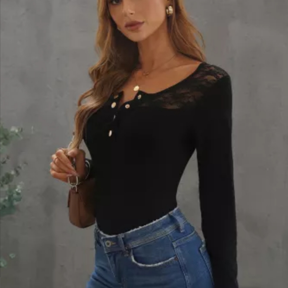 🔥New Black lace top - Picture 14 of 17
